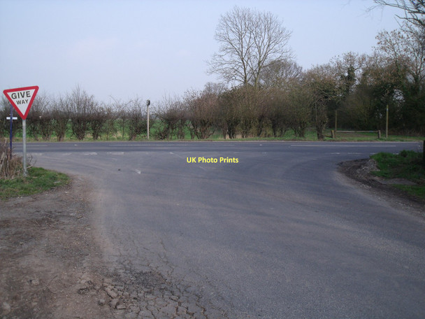 Photo 6"x4" Road junction Brind Lane with the B1228 Brind c2011