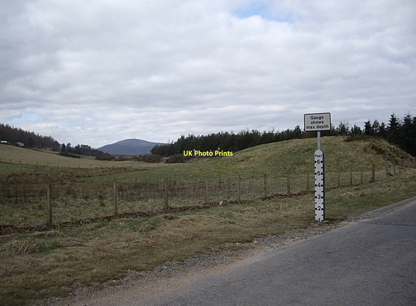 Photo 6"x4" Roadside flood gauge near Strachan Strachan c2011