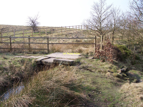 Photo 6"x4" Stone slab footbridge near Owlet Hall Littleborough\/SD9316 c2011