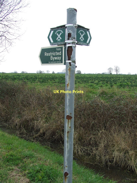 Photo 6"x4" Byway Sign Market Weston c2011