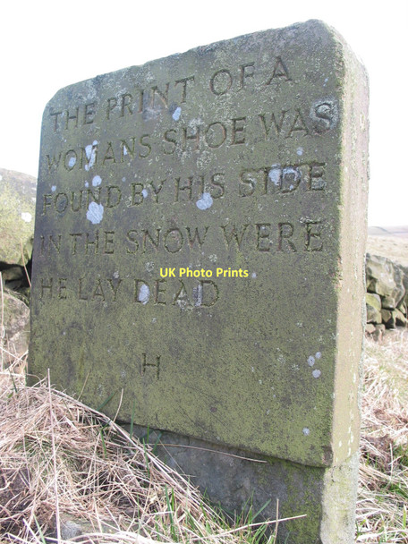 Photo 6"x4" Memorial Stone (obverse), Nab End Ginclough c2003