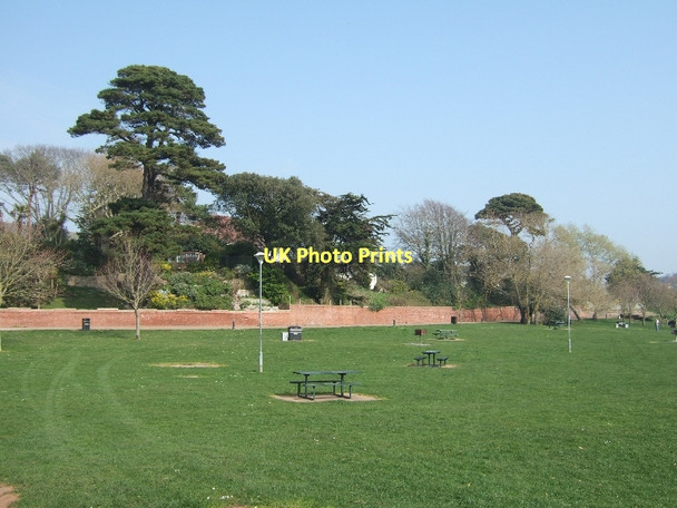 Photo 6"x4" Picnic area on The Maer Exmouth c2011