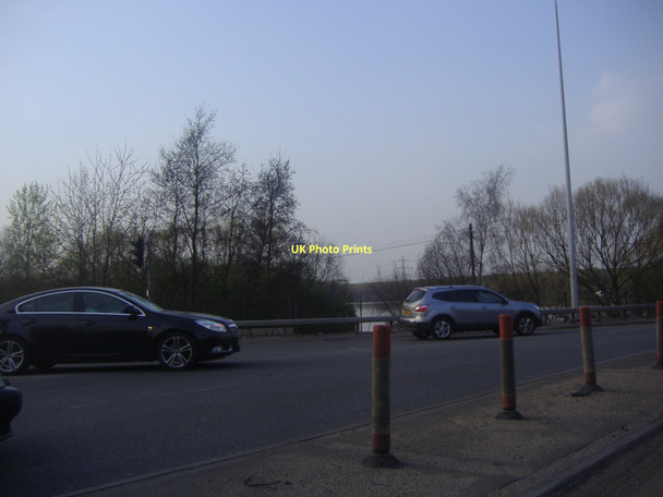 Photo 6"x4" Roundabout on A30 at junction 13 of the M25 Egham c2011