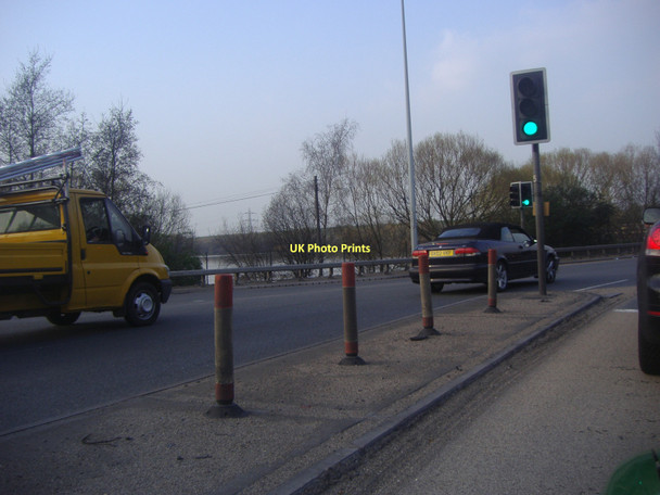 Photo 6"x4" Roundabout for junction 13 of the M25 Egham c2011
