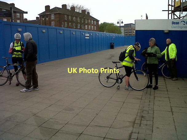 Photo 6"x4" Collecting signatures at the Greenwich foot tunnel Greenwich\/TQ3977 c2011