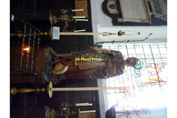 Photo 6"x4" Statue of St Magnus of Orkney, St Magnus the Martyr, Lower Thames Street, London EC4 London c2011