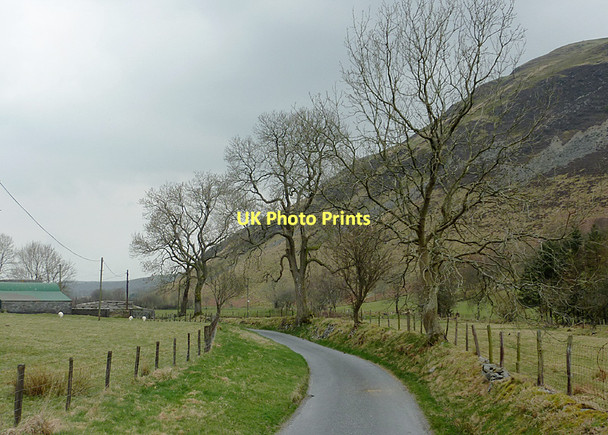 Photo 6"x4" The road to Tregaron at Cwmberwyn, Ceredigion Afon Berwyn c2011