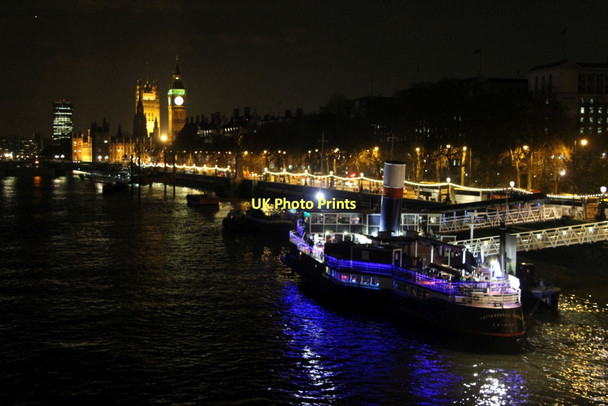 Photo 6"x4" River Thames and Houses of Parliament Westminster c2011