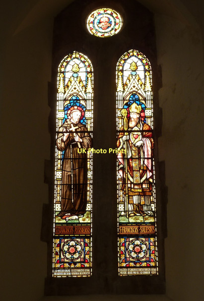 Photo 6"x4" Stained glass window, Cathedral of St Mary and St Boniface, Plymouth Plymouth c2011