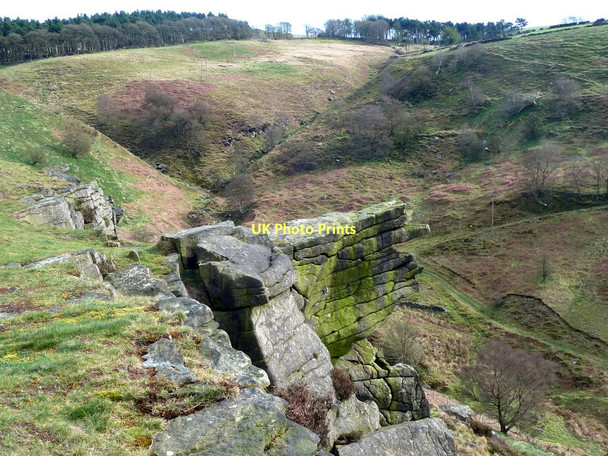 Photo 6"x4" Rock outcrop above Bretton Clough Highcliffe\/SK2177 c2011