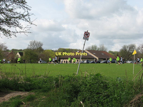 Photo 6"x4" Sunday-morning football at Haslingfield Frog End\/TL4052 c2011