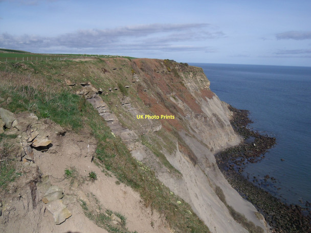 Photo 6"x4" Cliffs from Cleveland Way High Hawsker c2011