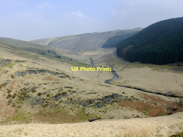 Photo 6"x4" Moorland and forest by Cwm Camddwr, Ceredigion Soar y Mynydd c2011 P1