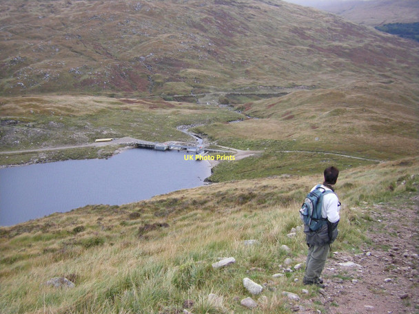 Photo 6"x4" Looking down on Loch Uisge Meall a' Chaorainn Loch Uisge c2006