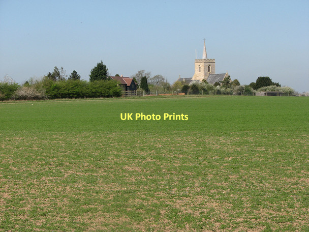 Photo 6"x4" Thriplow church from across the fields Heathfield\/TL4546 c2011
