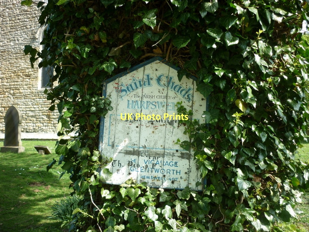 Photo 6"x4" The sign for St Chad's, Harpswell Harpswell c2011