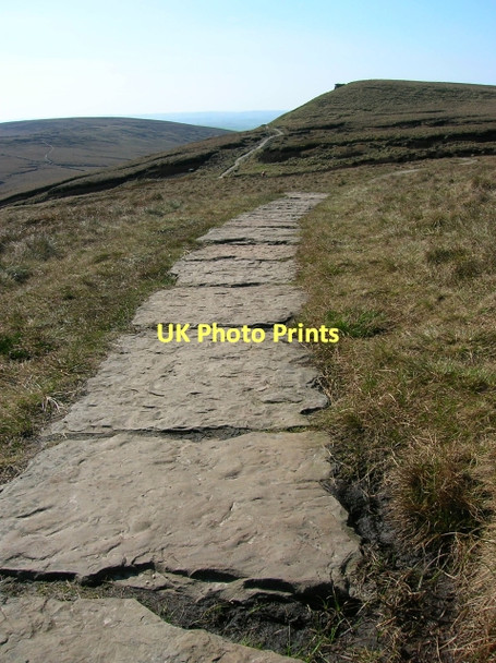 Photo 6"x4" Paved Footpath near Edale Rocks Farlands Booth c2011