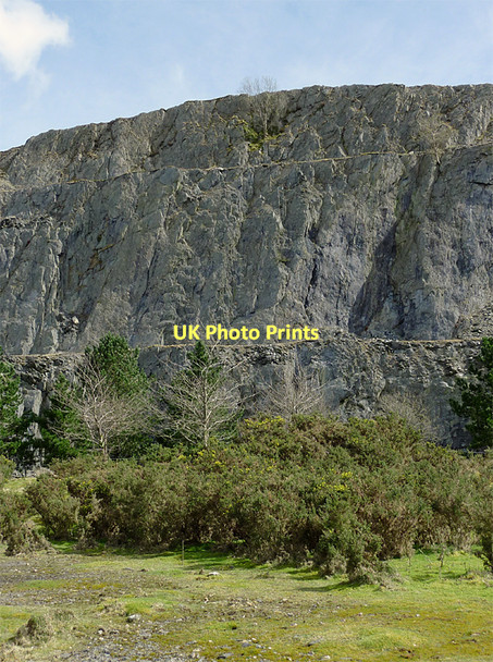 Photo 6"x4" Quarry face by Llyn Brianne Dam, Carmarthenshire Llyn Brianne\/SN7948 c2011