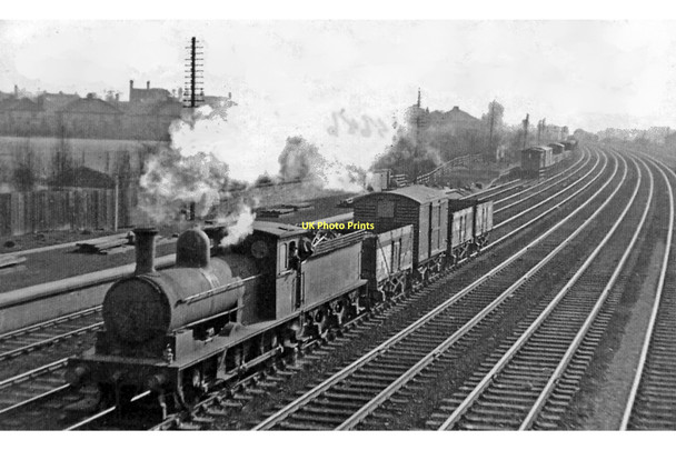 Photo 6"x4" A Down transfer trip goods passing York Racecourse (Holgate) Platforms York\/SE5951 c1955