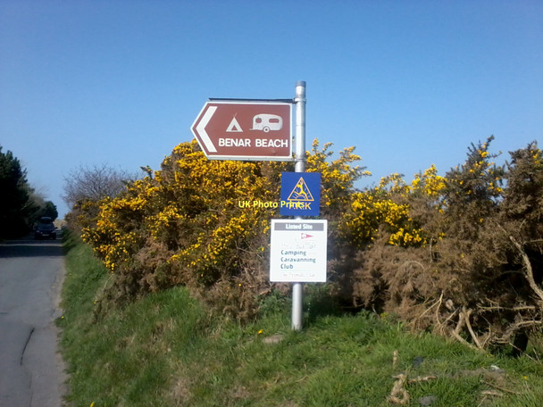 Photo 6"x4" Local sign Llanddwywe c2011