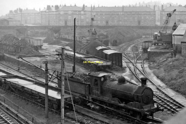 Photo 6"x4" Garngad Sidings and site of station, with ex-NB 0-6-0 shunting Glasgow c1961