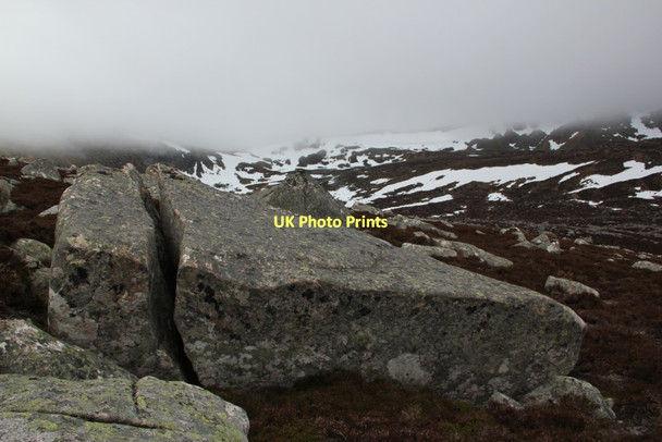 Photo 6"x4" Split boulder Cac Carn Beag c2011