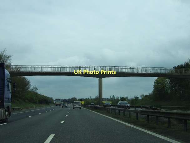 Photo 6"x4" Footbridge over M5 near Theats Farm Creech Heathfield c2011