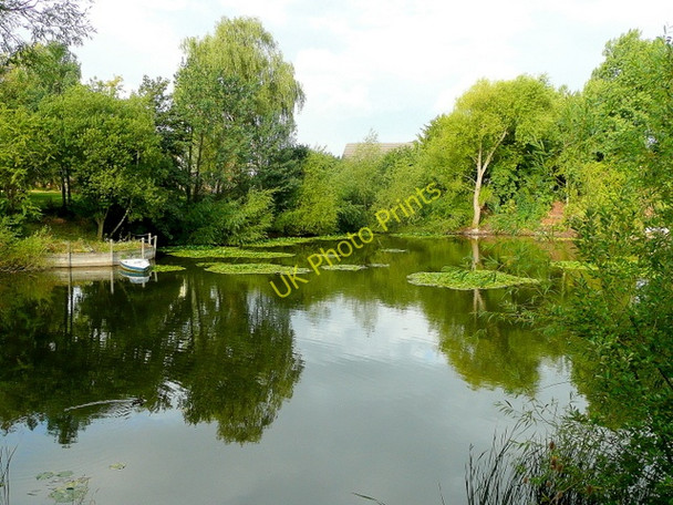 Photo 6"x4" Fishing lake at Rotherwas 2 Hereford c2009