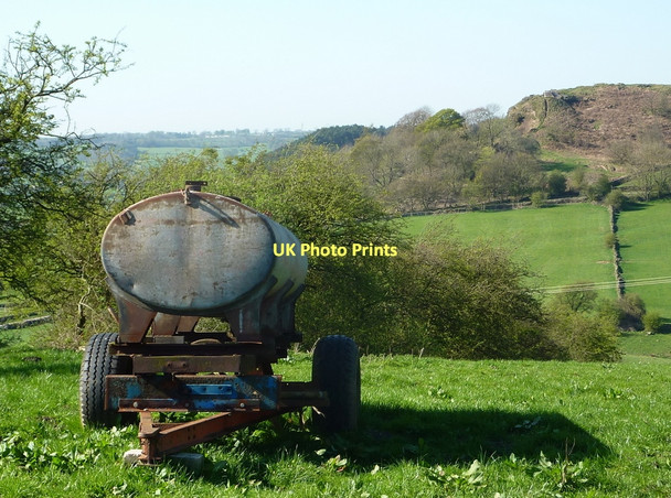 Photo 6"x4" Farm machinery and fields near Elton Dale End\/SK2161 c2011