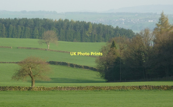 Photo 6"x4" Fields and woods north of Cliff Farm Dale End\/SK2161 c2011