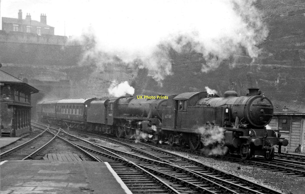 Photo 6"x4" An unusual combination of locomotives brings a train from Sheffield into Nottingham Victoria Station Nottingham\/SK5641 c1962