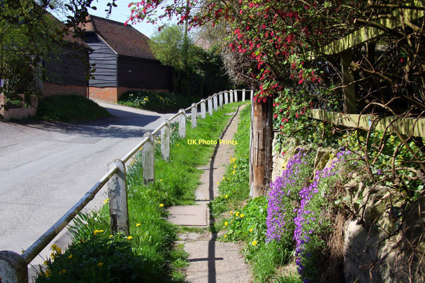 Photo 6"x4" Raised path by Long Wittenham Road North Moreton c2011
