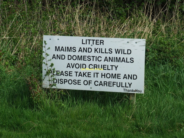 Photo 6"x4" Litter Sign Winston\/TM1861 c2011
