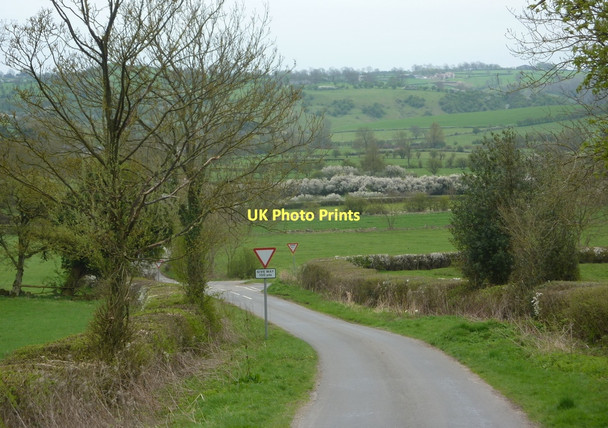Photo 6"x4" View down Highway Lane and beyond Ballidon c2011