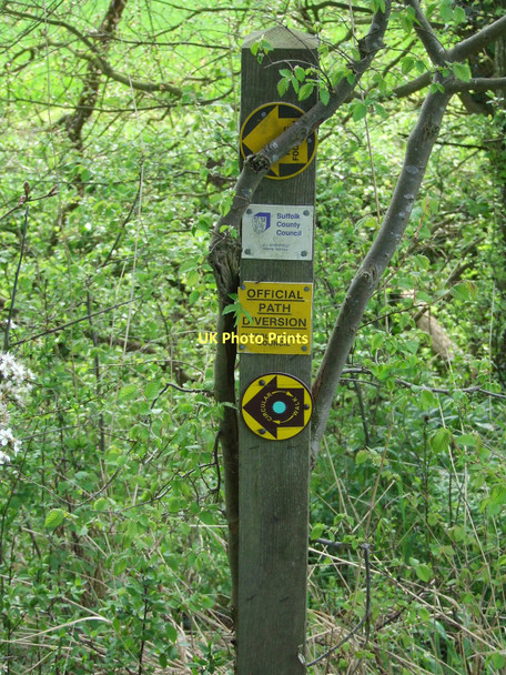 Photo 6"x4" Footpath Sign Post Ashfield\/TM2062 c2011