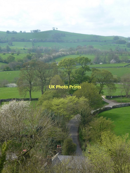 Photo 6"x4" View from path skirting Parwich Hill Parwich c2011