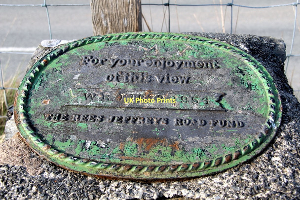 Photo 6"x4" Plaque on Viewpoint on B4391 Llan Ffestiniog c2011