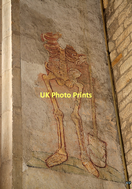 Photo 6"x4" Wall painting, St Gregory's parish church - Marnhull Marnhull c2011