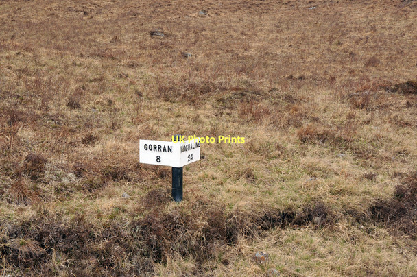 Photo 6"x4" Milepost beside the B8043 near Glen Tarbert Inversanda c2011