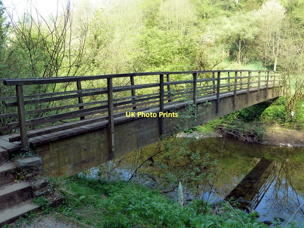 Photo 6"x4" Footbridge over the River Manifold Ilam c2011