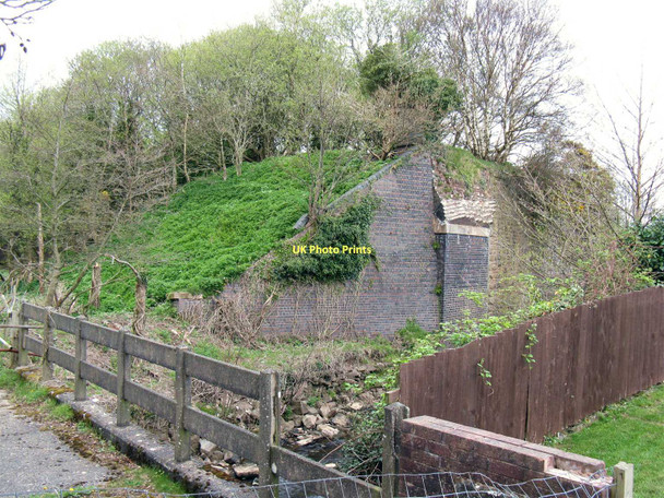 Photo 6"x4" Dismantled railway line stops at the River Llan Gorseinon c2011