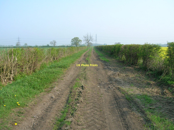 Photo 6"x4" Farm track off Mask Lane heading north Kexby\/SE7051 c2011