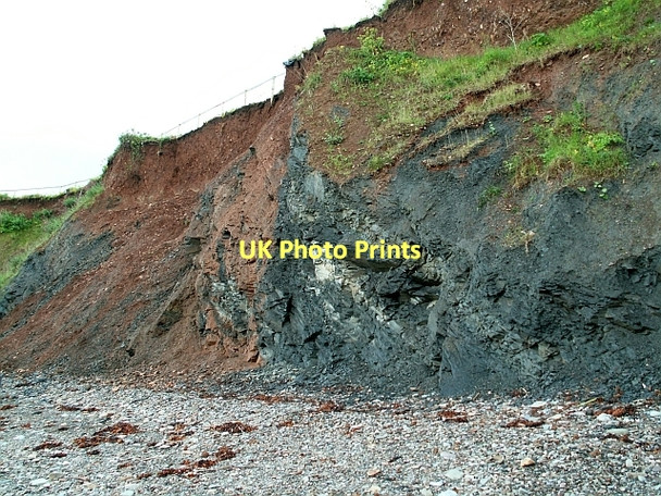 Photo 6"x4" Eroding cliffs, Helwell Bay Watchet c2007