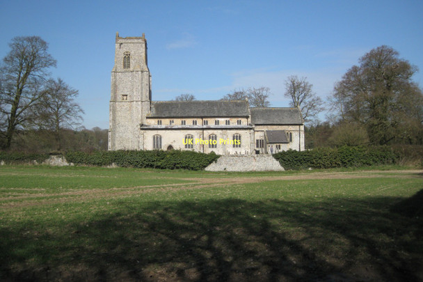 Photo 6"x4" St Bartholomew's church from the south Alby Hill c2011