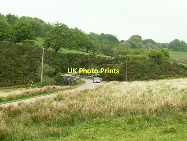 Photo 6"x4" View towards Landacre Bridge Withypool c2007