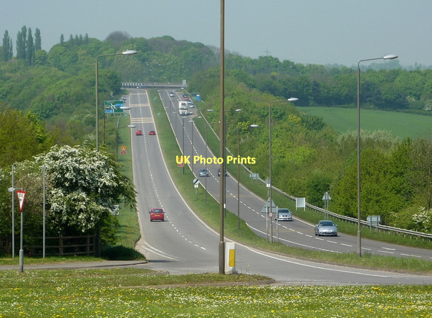 Photo 6"x4" A617 towards the motorway and Chesterfield Doe Lea c2011