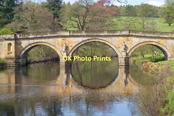 Photo 6"x4" Bridge at Chatsworth Park Dunsa c2011