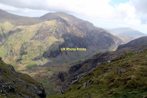 Photo 6"x4" Llanberis Pass from the Snowdon Mountain Railway Gwastadnant c2011