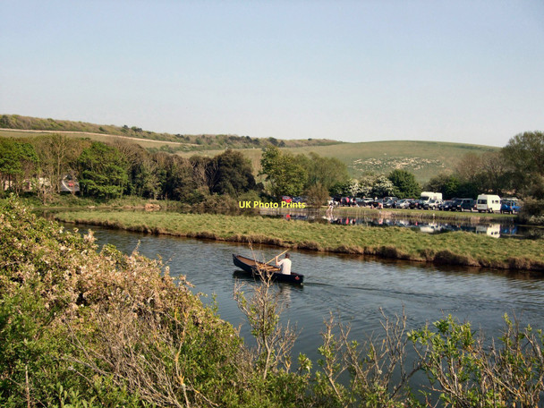Photo 6"x4" Rower on River Cuckmere Exceat c2011