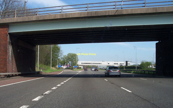 Photo 6"x4" Mill Lane crosses the M6 near Charnock Richard Service Station Charnock Richard c2011